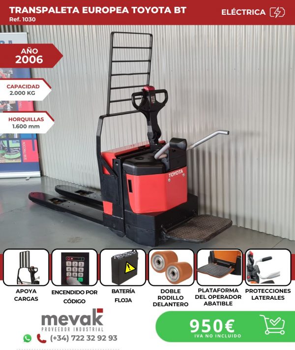 TRANSPALETA EUROPEA TOYOTA BT