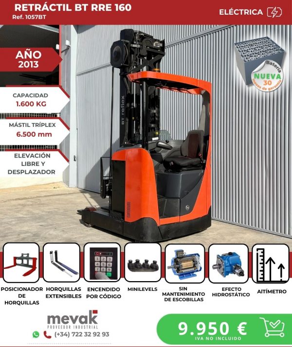 BATERÍA NUEVA RETRÁCTIL BT RRE 160