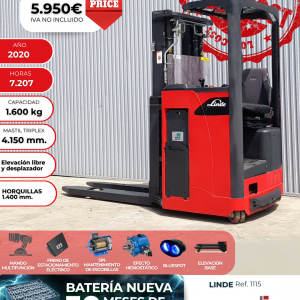 RETRÁCTIL LINDE OCASION BATERÍA NUEVA