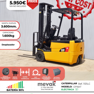 CARRETILLA ELEVADORA CATERPILLAR SEGUNDA MANO BATERÍA 90%