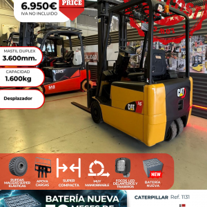 CARRETILLA ELEVADORA CATERPILLAR SEGUNDA MANO BATERÍA NUEVA