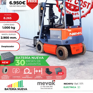 carretilla elevadora nichiyu bateria nueva