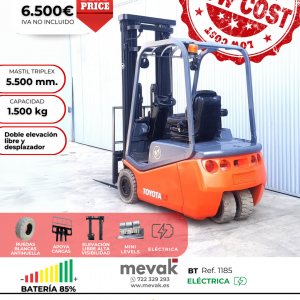 CARRETILLA ELEVADORA OCASIÓN BT BATERÍA 85%