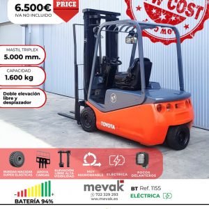 CARRETILLA ELEVADORA SEGUNDA MANO BT BATERÍA 94%