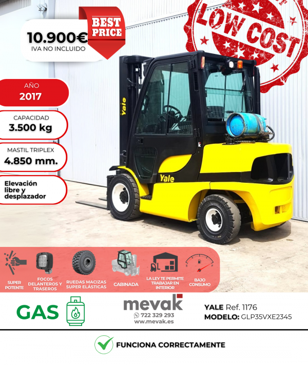 CARRETILLA ELEVADORA SEGUNDA MANO GAS YALE