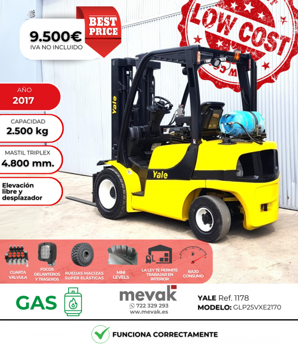 CARRETILLA ELEVADORA USADA GAS YALE