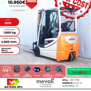 CARRETILLA ELEVADORA SEGUNDA MANO STILL BATERÍA 90%