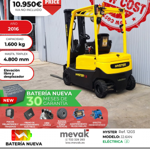 CARRETILLA ELEVADORA OCASION BATERIA NUEVA