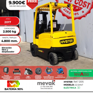 CARRETILLA ELEVADORA OCASION HYSTER BATERÍA 90%