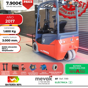 CARRETILLA ELEVADORA OCASION BT BATERÍA 90%