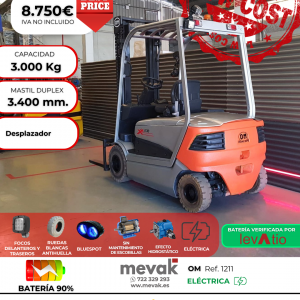 CARRETILLA ELEVADORA USADA OM BATERÍA 90%