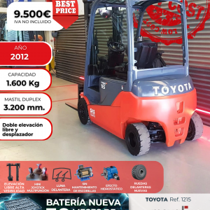 CARRETILLA ELEVADORA OCASION BATERIA NUEVA