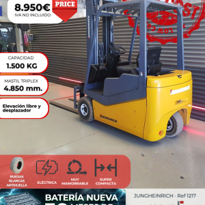 CARRETILLA ELEVADORA OCASION JUNGHEINRICH BATERIA NUEVA