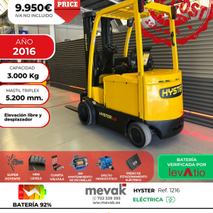 CARRETILLA ELEVADORA USADA BATERÍA 92%