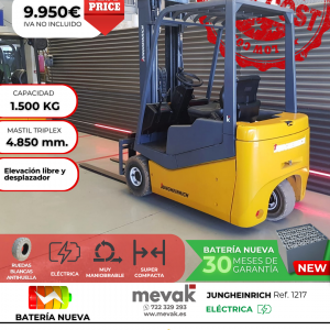 CARRETILLA ELEVADORA OCASION JUNGHEINRICH BATERIA NUEVA