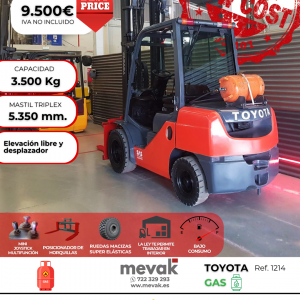 CARRETILLA ELEVADORA GAS TOYOTA