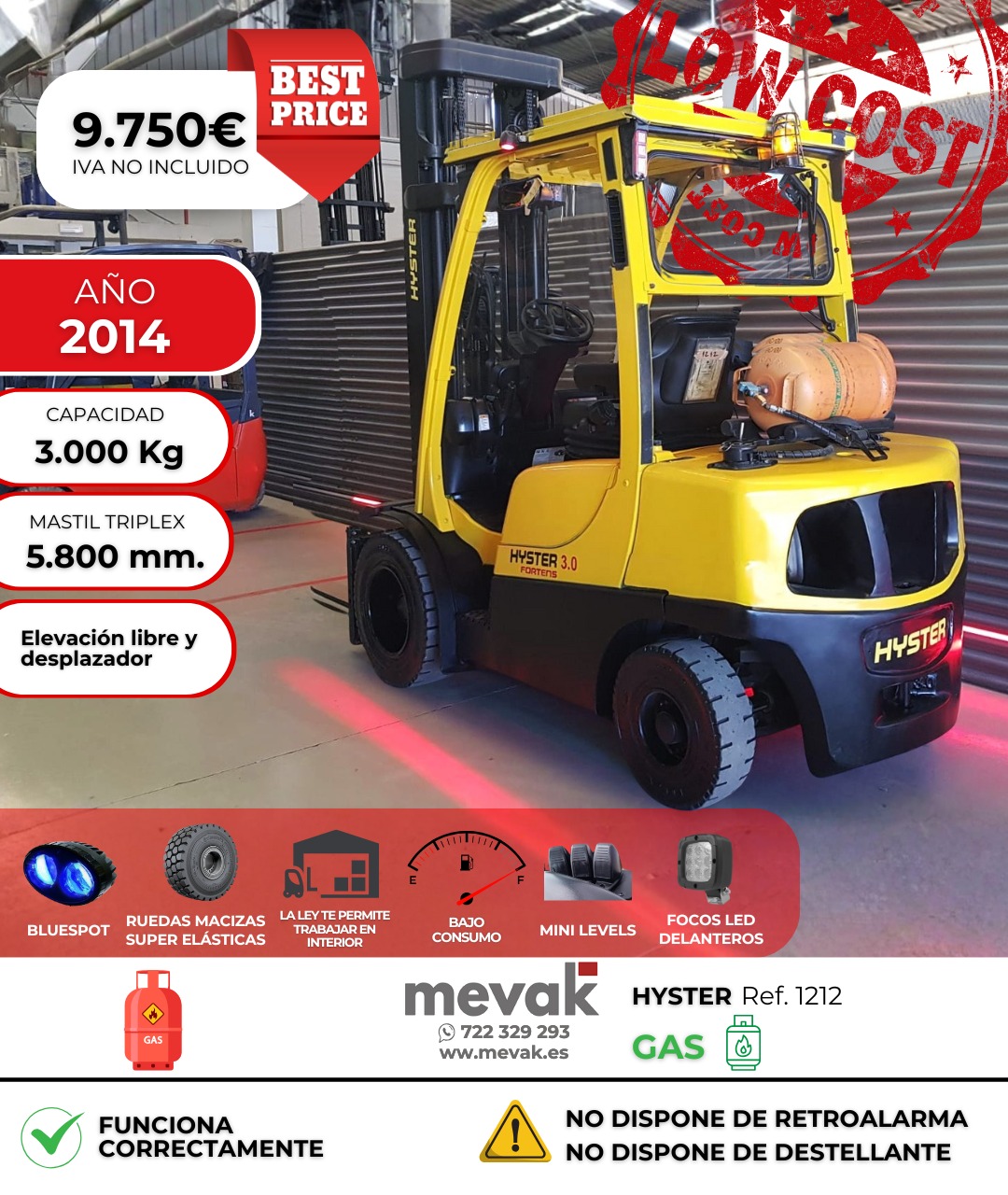 TORO TORITO ELEVADOR USADO GAS