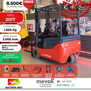 CARRETILLA ELEVADORA USADA BT BATERÍA 90%