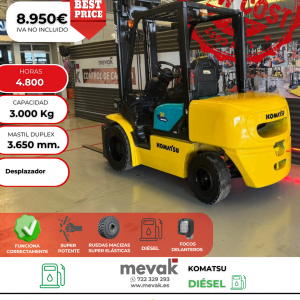 CARRETILLA ELEVADORA USADA KOMATSU DIESEL