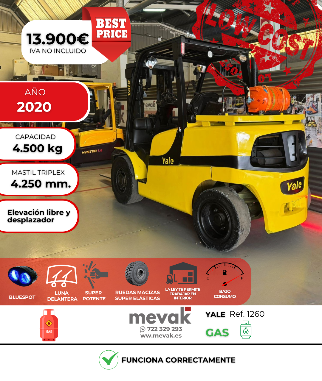 CARRETILLA ELEVADORA SEGUNDA MANO GAS YALE