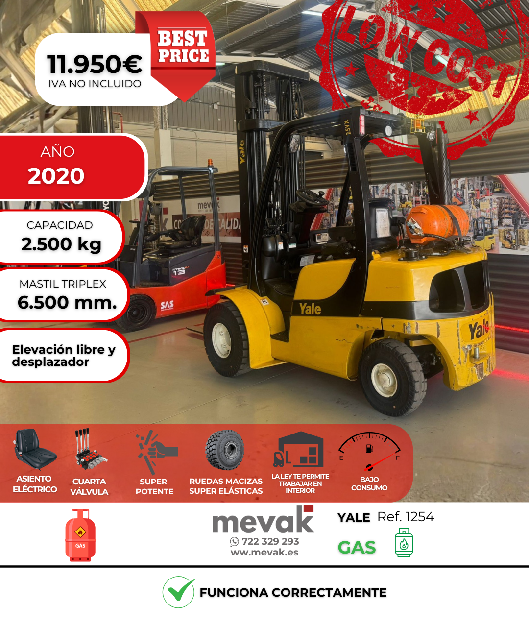 CARRETILLA ELEVADORA USADA GAS YALE