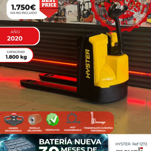 TRANSPALETA EUROPEA USADA BATERIA NUEVA