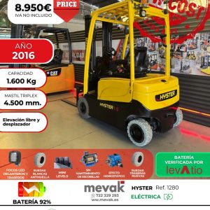 CARRETILLA ELEVADORA USADA BATERIA 92% VERIFICADA POR LEVATIO