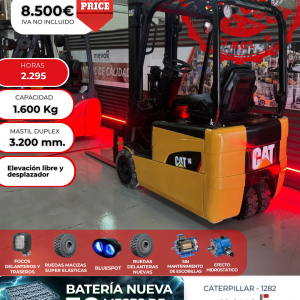 CARRETILLA ELEVADORA SEMINUEVA CATERPILLAR BATERIA NUEVA