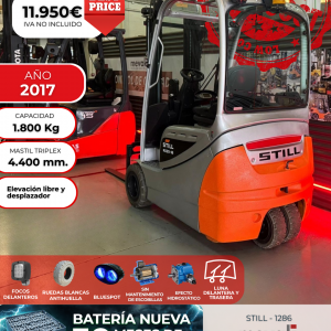 CARRETILLA ELEVADORA USADA STILL BATERIA NUEVA