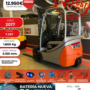 CARRETILLA ELEVADORA SEGUNDA MANO BATERIA NUEVA