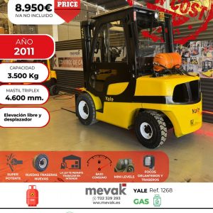 CARRETILLA ELEVADORA YALE GAS USADA