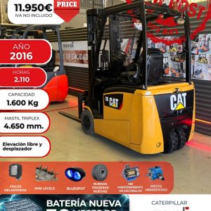 CARRETILLA ELEVADORA CATERPILLAR BATERIA NUEVA