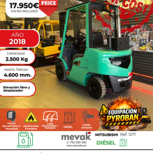 CARRETILLA ELEVADORA SEGUNDA MANO MITSUBISHI DIESEL