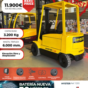 CARRETILLA ELEVADORA HYSTER OPORTUNIDAD BATERIA NUEVA