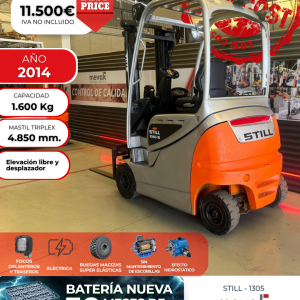 CARRETILLA ELEVADORA SEGUNDA MANO STILL BATERIA NUEVA