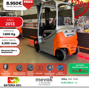 CARRETILLA ELEVADORA USADA STILL BATERIA 92% VERIFICADA POR LEVATIO