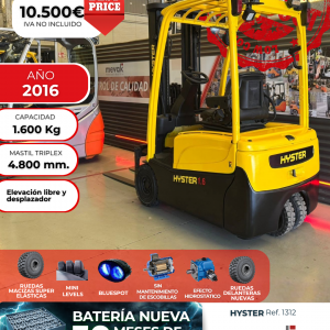 CARRETILLA ELEVADORA SEGUNDA MANO HYSTER BATERIA NUEVA