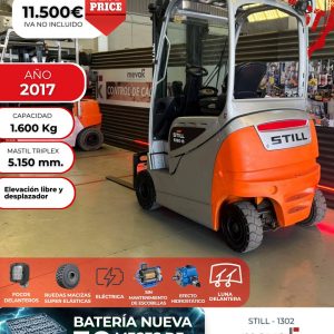 CARRETILLA ELEVADORA SEMINUEVA STILL BATERIA NUEVA