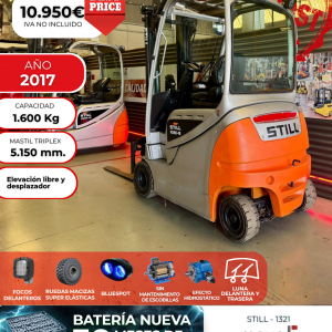 CARRETILLA ELEVADORA OCASION STILL BATERIA NUEVA