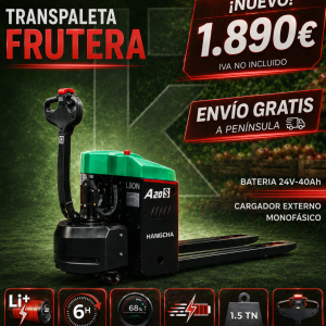 TRANSPALETA FRUTERA NUEVA 1500 KG