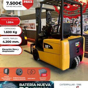 CARRETILLA ELEVADORA USADA CATERPILLAR BATERIA NUEVA