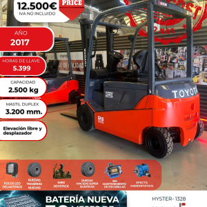 CARRETILLA ELEVADORA USADA TOYOTA BATERIA NUEVA