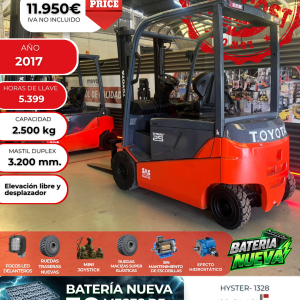 CARRETILLA ELEVADORA USADA TOYOTA BATERIA NUEVA