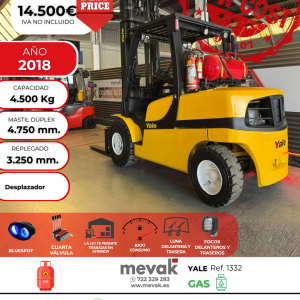 CARRETILLA ELEVADORA USADA YALE GAS