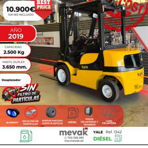 CARRETILLA ELEVADORA DIESEL SEGUNDA MANO YALE