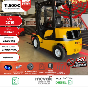 CARRETILLA ELEVADORA DIESEL OPORTUNIDAD YALE