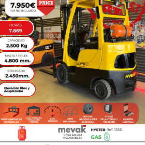 CARRETILLA ELEVADORA OCASION HYSTER GAS