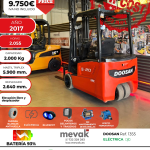 CARRETILLA ELEVADORA SEGUNDA MANO ELECTRICA DOOSAN
