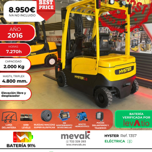 CARRETILLA ELEVADORA USADA HYSTER 2000 KG