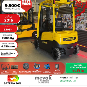 CARRETILLA ELEVADORA SEGUNDA MANO HYSTER 2000 KG